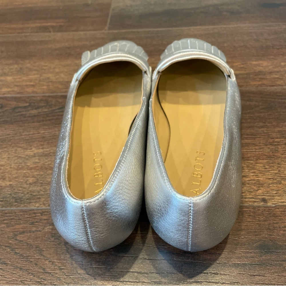 Talbots Metallic Leather Loafers Size 6 - Picture 4 of 6